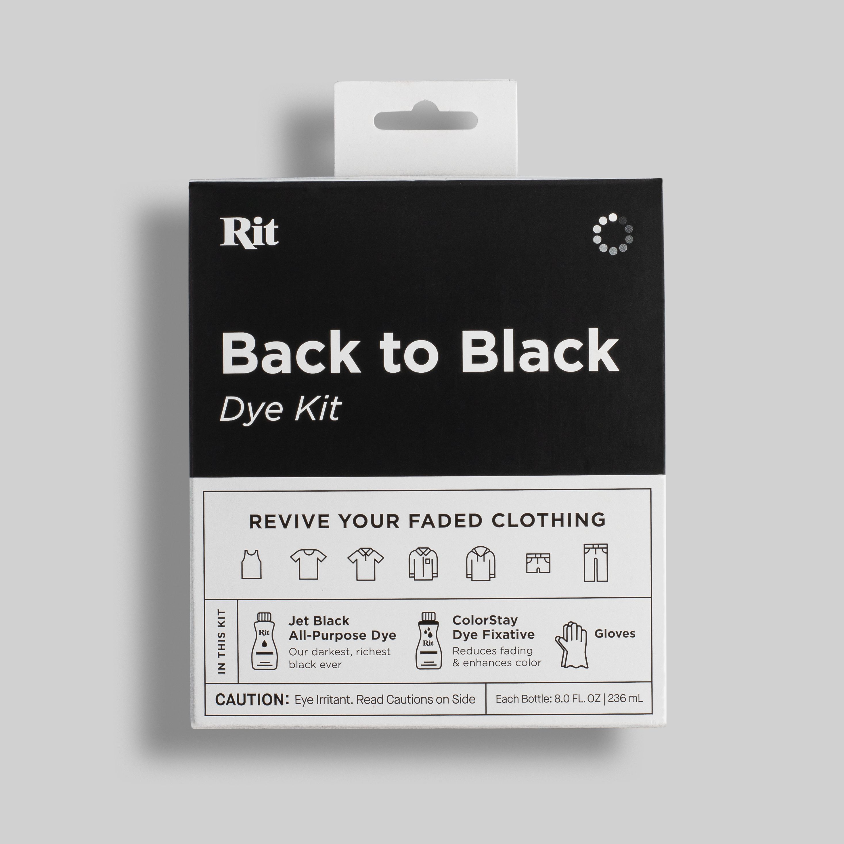 Rit Dye Black Azabache 88150 All Purpose Liquid Fabric Dye 8 oz 12 - Pack  96oz, 1 unit - Harris Teeter
